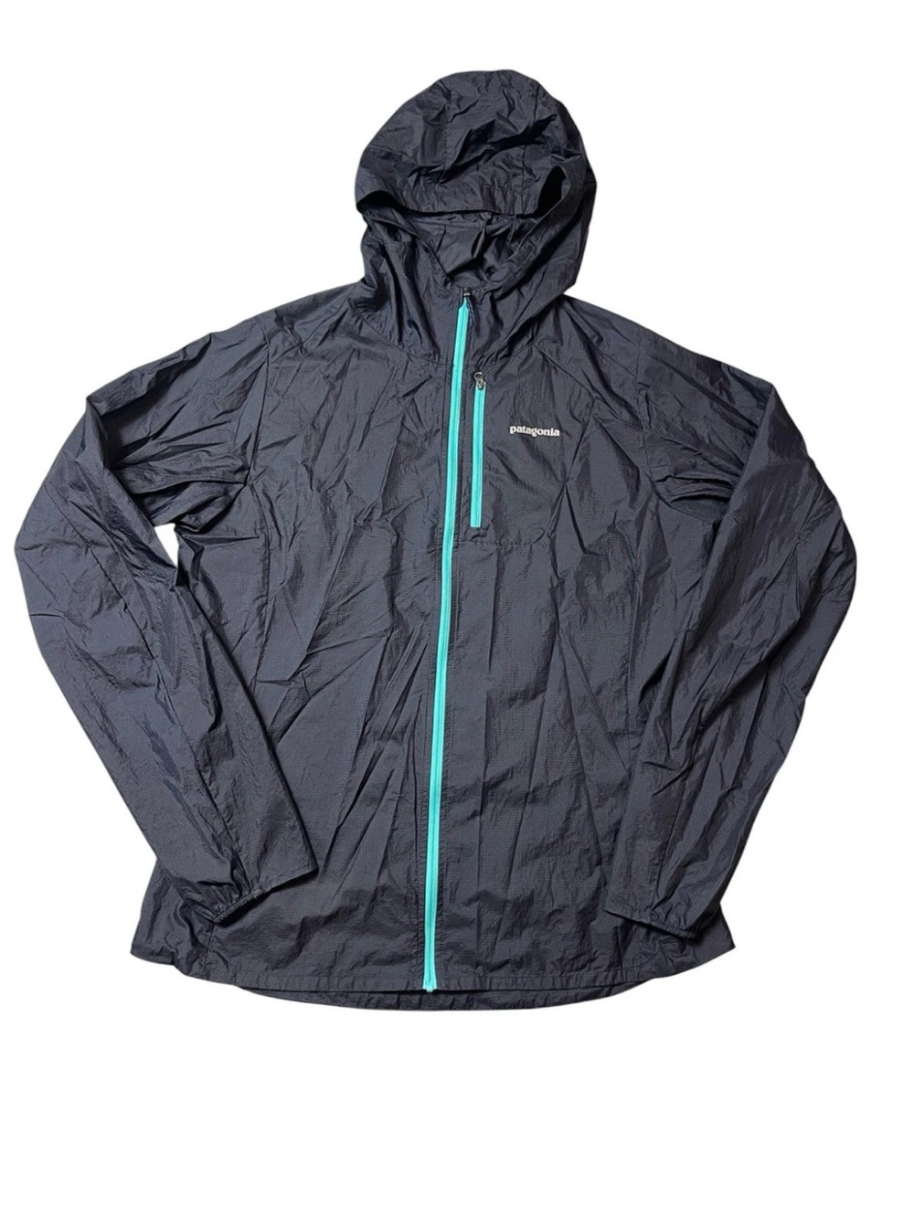 Patagonia Womens Houdini Navy Blue Lightweight Nylon Jacket Large